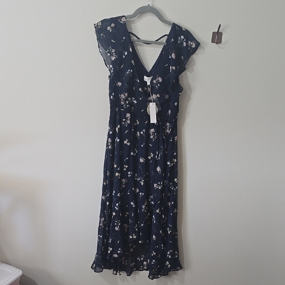Floral Navy Dress By Apricot - Picture 4 of 8